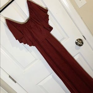 Burgundy dress